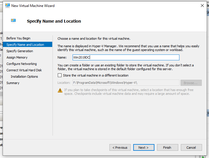 HomeLab: Creating a Windows 2019 Virtual Machine with Hyper-V