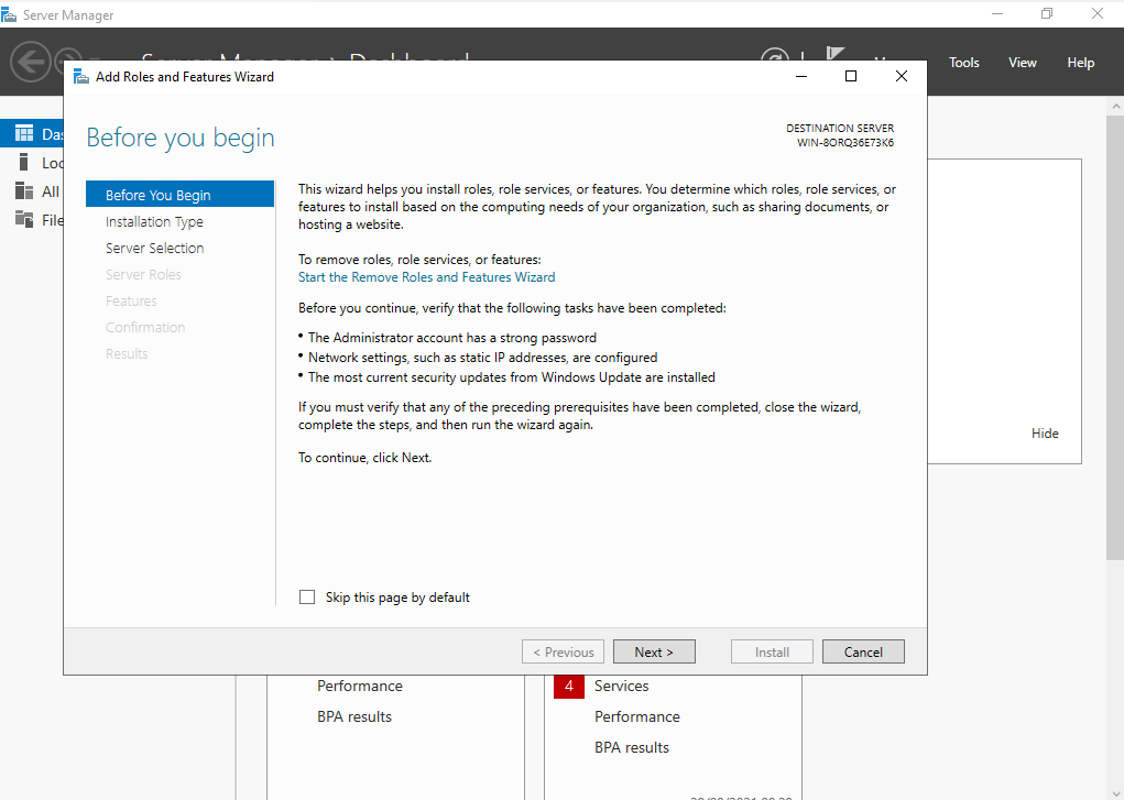 HomeLab: Creating a Domain Controller on Windows 2019.