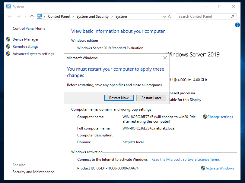 HomeLab: Creating a Domain Controller on Windows 2019.