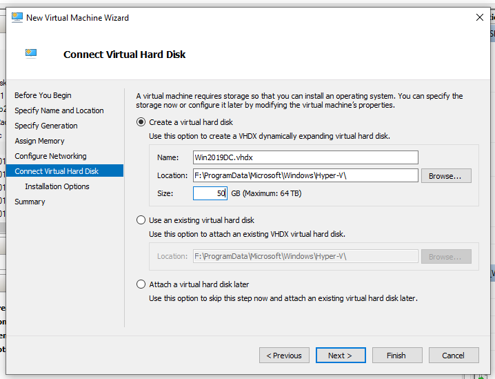 HomeLab: Creating a Windows 2019 Virtual Machine with Hyper-V