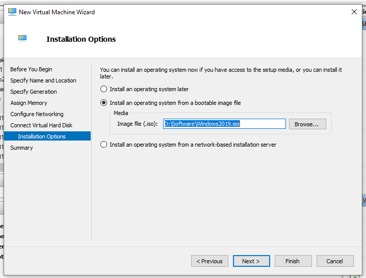 HomeLab: Creating a Windows 2019 Virtual Machine with Hyper-V